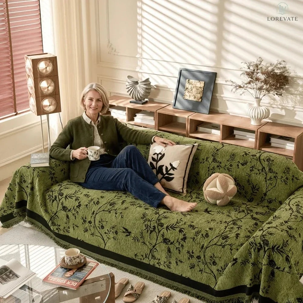 Reversible Chenille Sofa Slipcover - Durable Protection