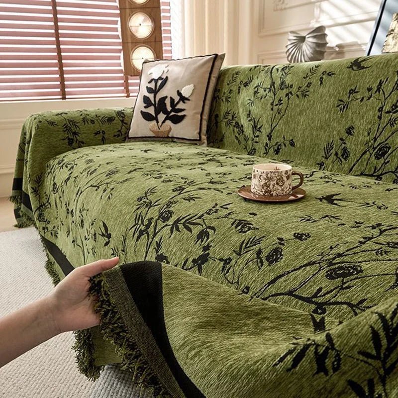 Reversible Chenille Sofa Slipcover - Durable Protection
