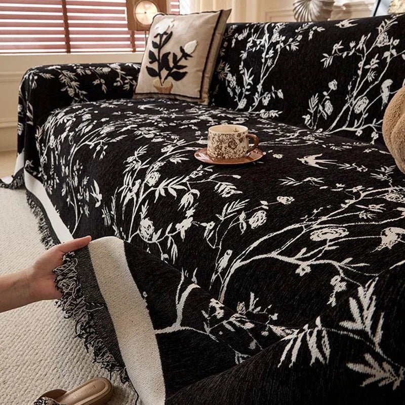 Reversible Chenille Sofa Slipcover - Durable Protection