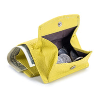 Compact RFID Leather Coin Purse for Women