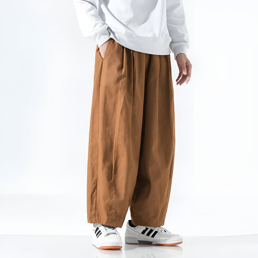 Image of Rhys | Men's Wide Leg Drawstring Casual Pants