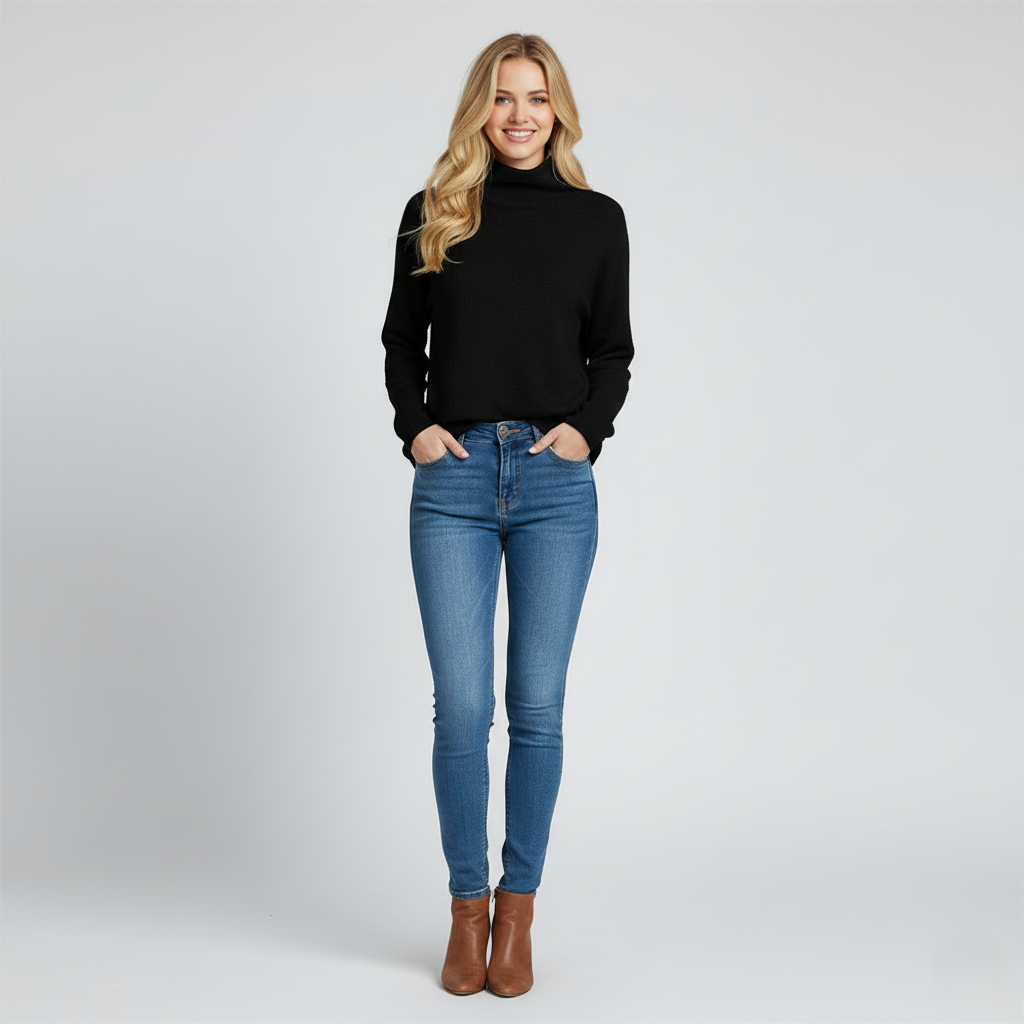 Image of Riley | Women's Fitted Turtleneck Sweater
