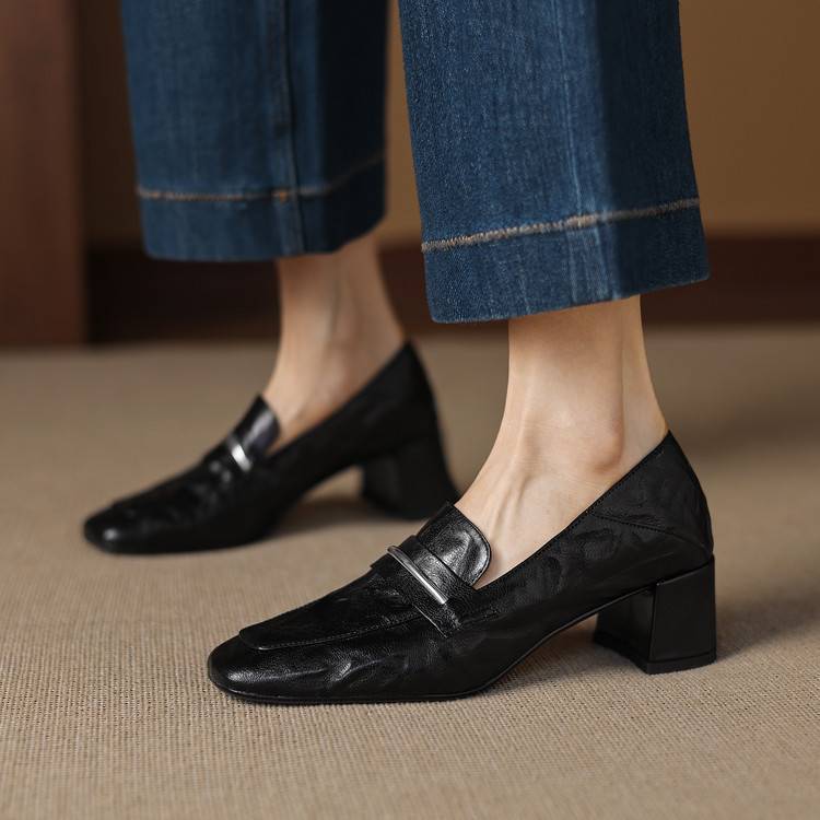Image of Rita | Women's Heeled Slip-On Loafers