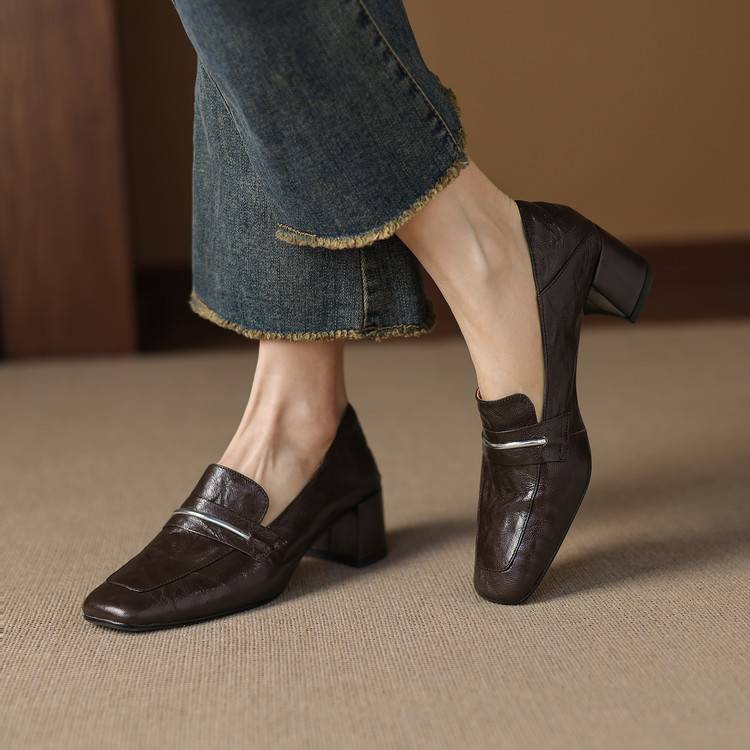 Image of Rita | Women's Heeled Slip-On Loafers