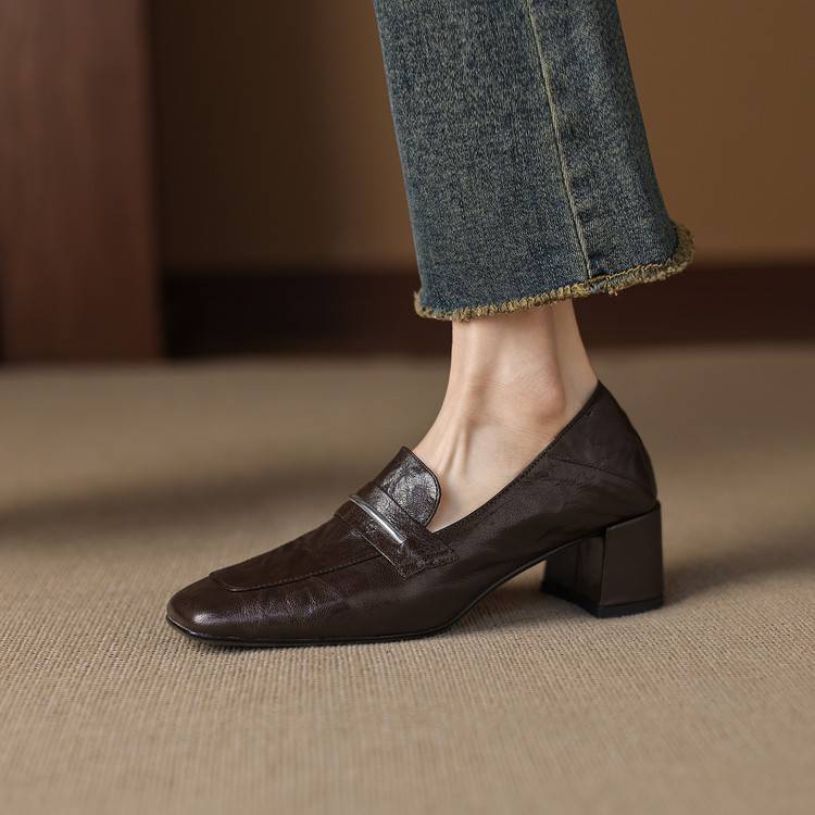 Image of Rita | Women's Heeled Slip-On Loafers