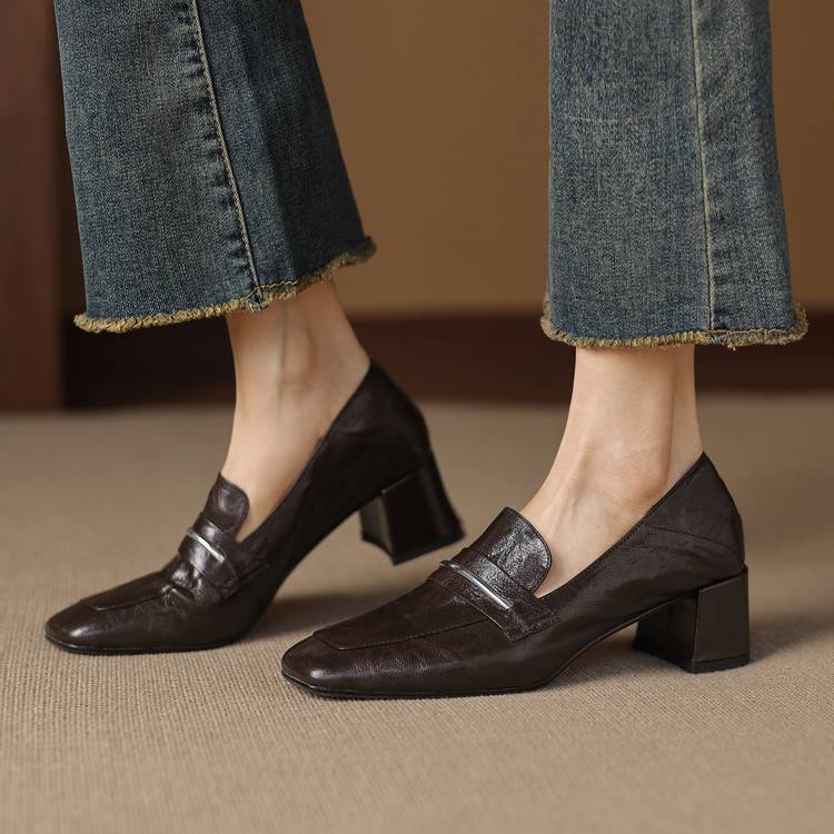 Image of Rita | Women's Heeled Slip-On Loafers