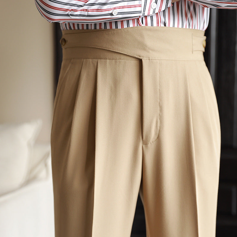 Image of Robin | Men's High-Waisted Pleated Dress Pants
