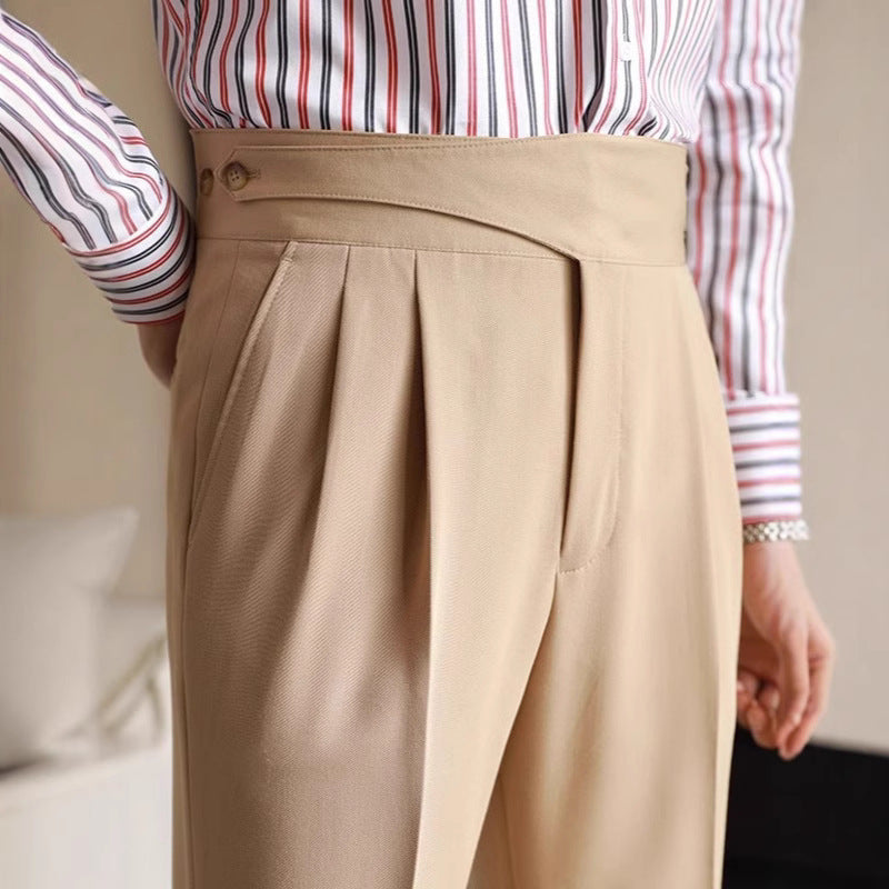 Image of Robin | Men's High-Waisted Pleated Dress Pants