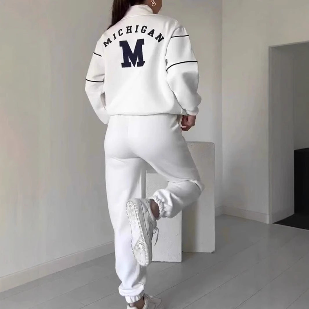 Image of Robin | Women's High-Waisted Contrast Trim Tracksuit