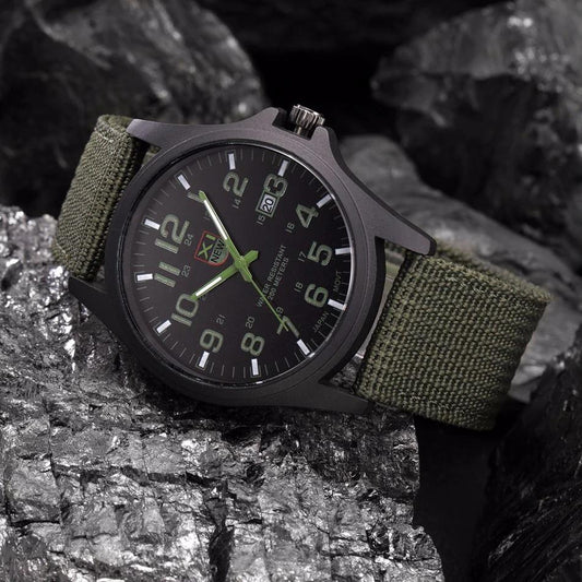 Robust Tactical Military Watch - Durable Army-Style Wristwatch for Outdoor Adventures