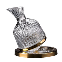 Spinning Crystal Beverage Carafe - Elegant Table Accent