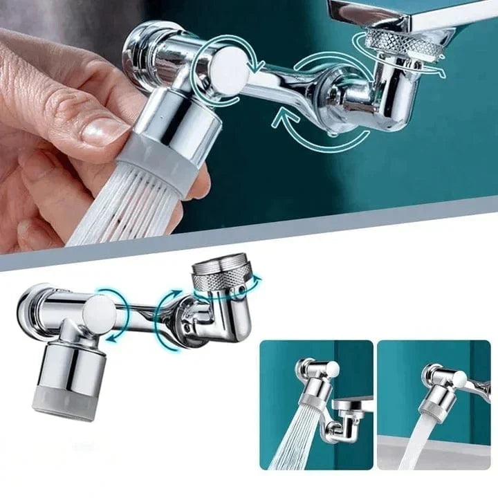 Rotating Faucet Extender – 1080° Rotation & 2 Spray Modes – Copper & ABS Kitchen & Bathroom Accessory