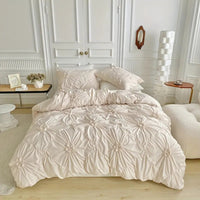 Textured Pinch Pleat Duvet Cover Set