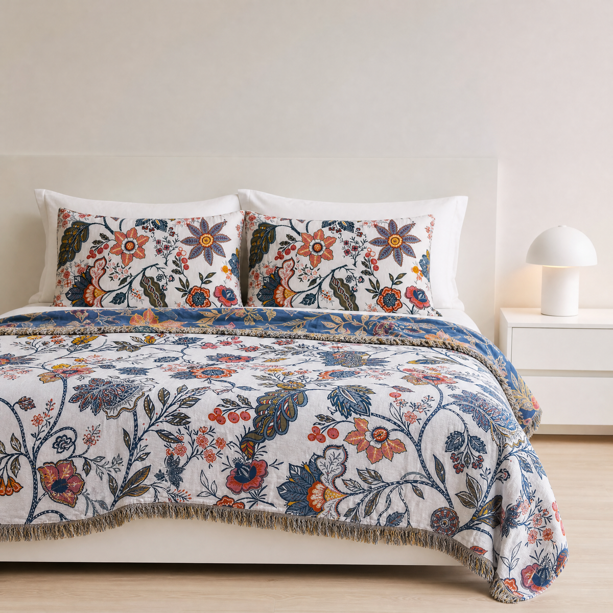 Rustic Artistic Floral Pillow Covers - Set of 2