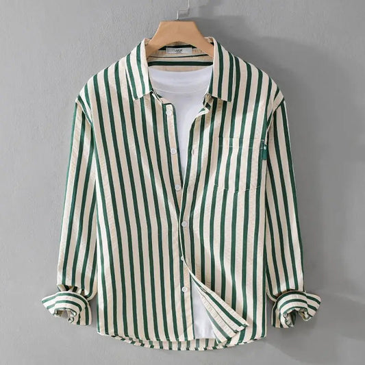 Image of Ryan | Men's Long Sleeve Striped Shirt
