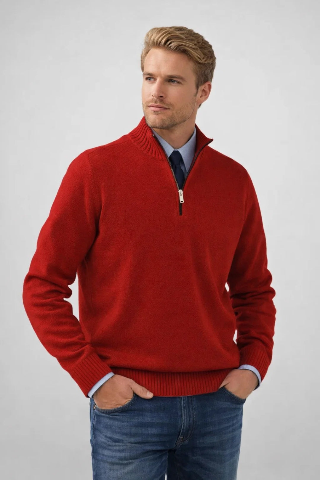 Image of Sam | Men's Quarter-Zip Pullover Sweater