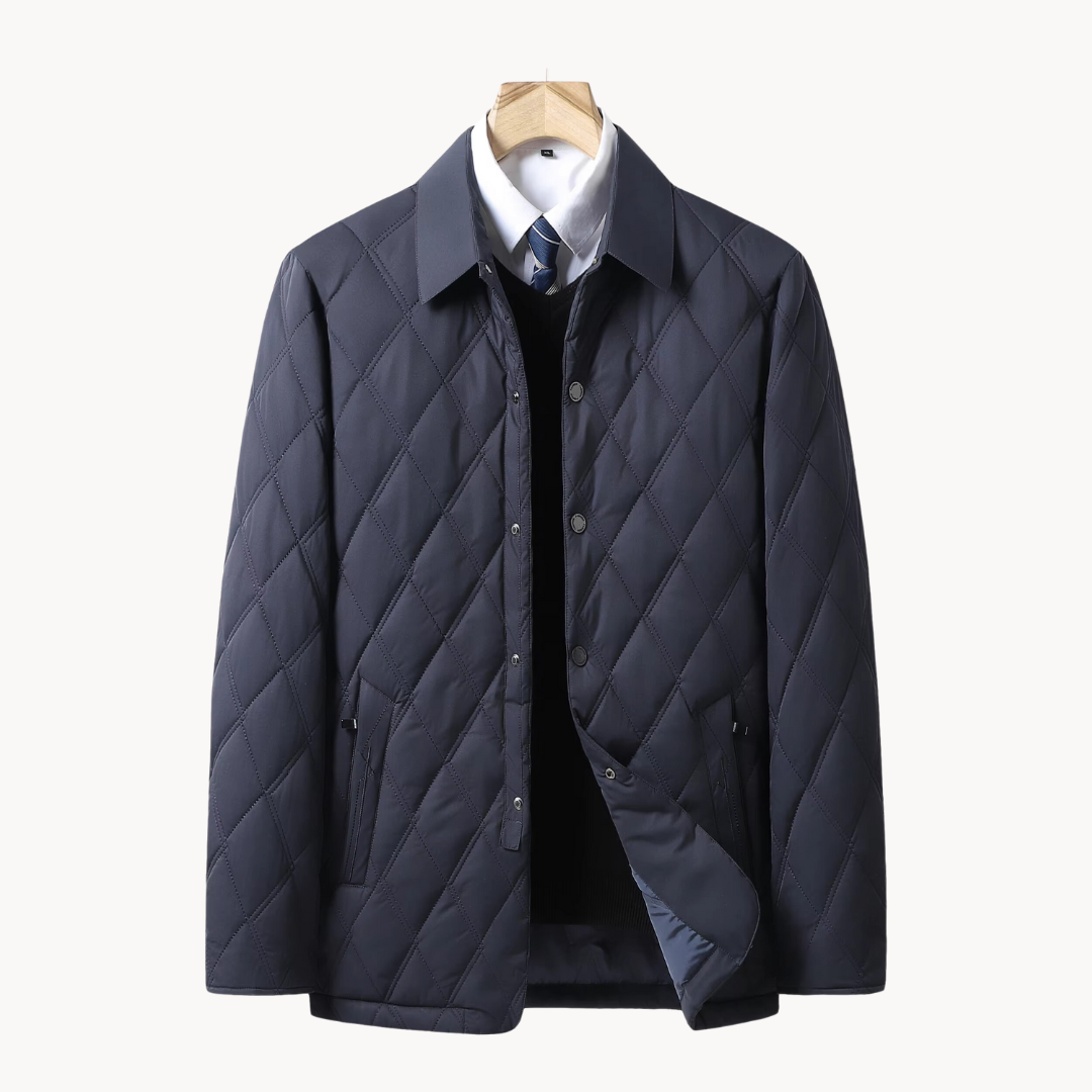 Image of Sandy | Men's Button-Front Quilted Coat