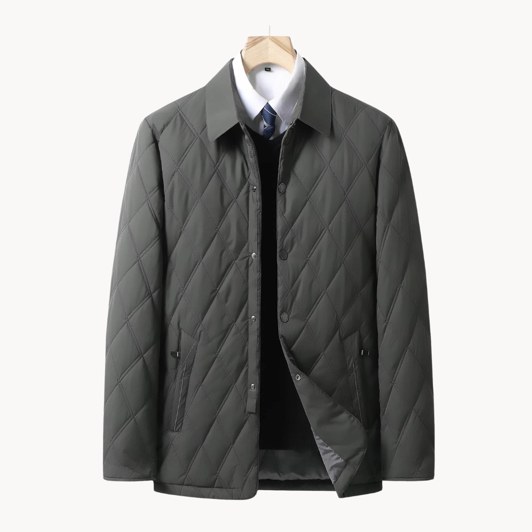 Image of Sandy | Men's Button-Front Quilted Coat