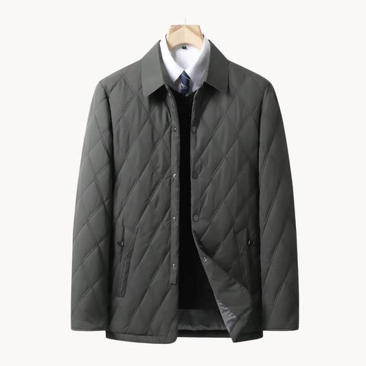 Image of Sandy | Men's Button-Front Quilted Coat