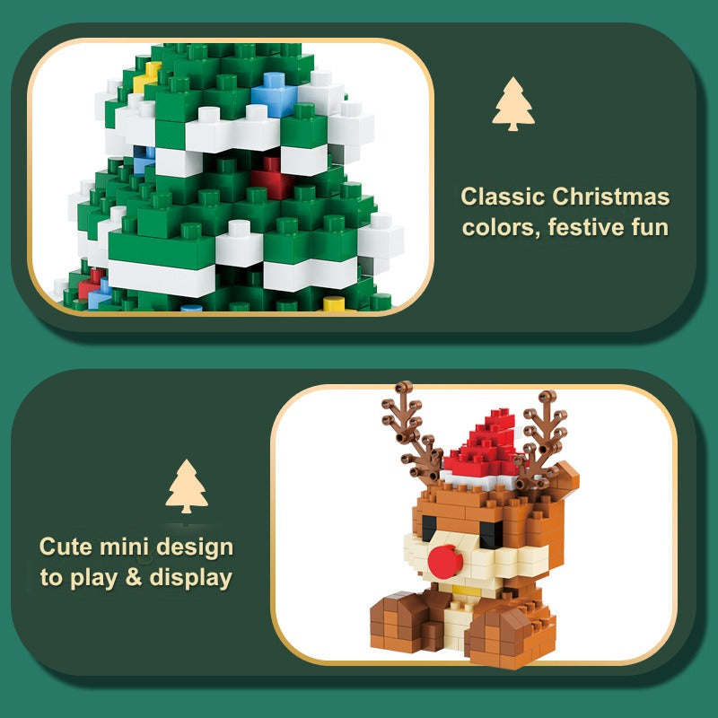 Santa & Friends Mini Building Kit – Christmas Stocking Stuffer for Kids and Adults