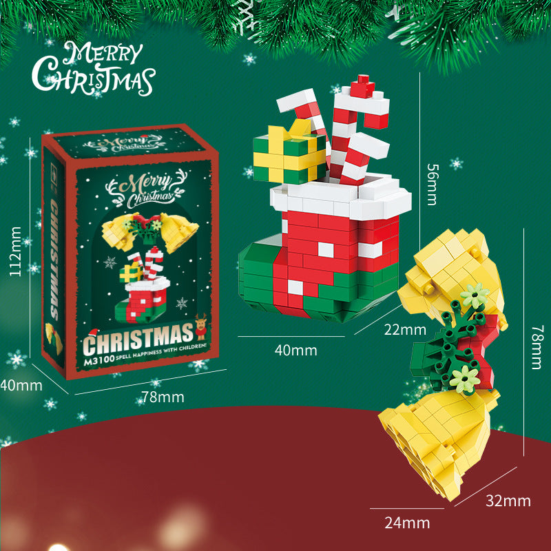 Santa & Friends Mini Building Kit – Christmas Stocking Stuffer for Kids and Adults