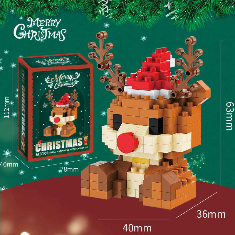 Santa & Friends Mini Building Kit – Christmas Stocking Stuffer for Kids and Adults