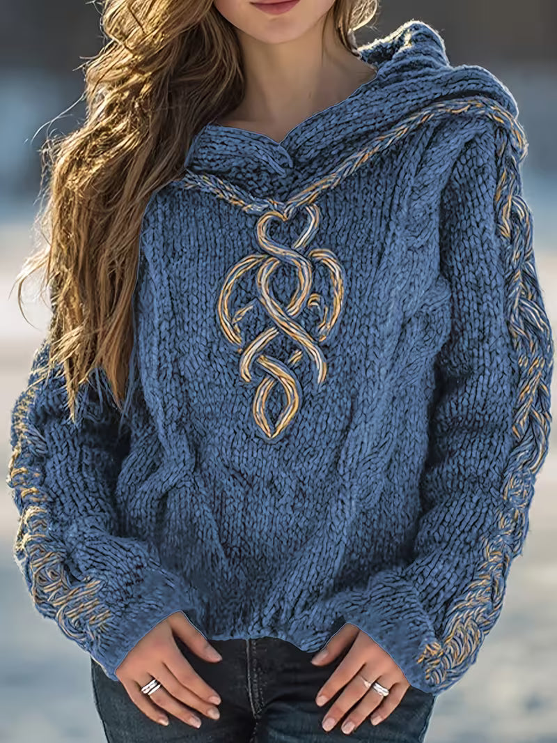 Image of Sara | Women's Relaxed Fit Braided Trim Hoodie