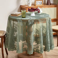 Floral Lace Round Tablecloth
