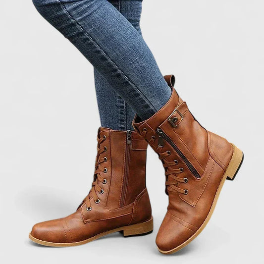 Image of Shontell | Women's Lace-Up Combat Ankle Boots