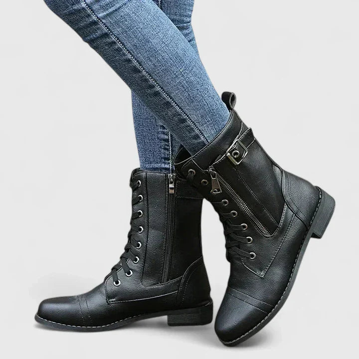 Image of Shontell | Women's Lace-Up Combat Ankle Boots