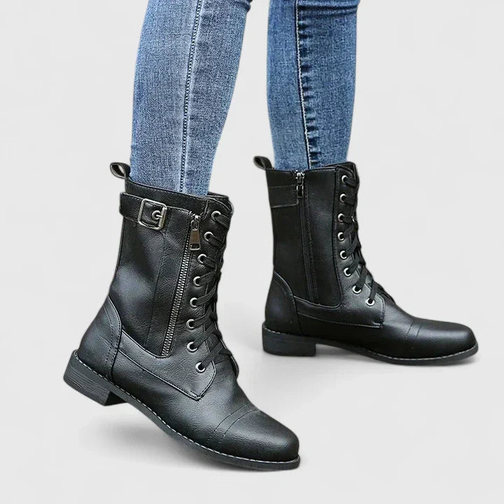 Image of Shontell | Women's Lace-Up Combat Ankle Boots