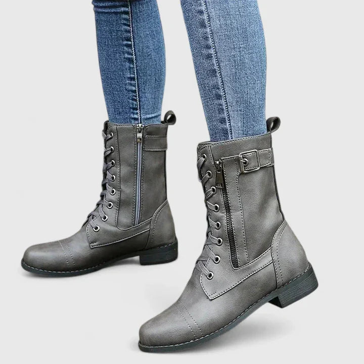 Image of Shontell | Women's Lace-Up Combat Ankle Boots
