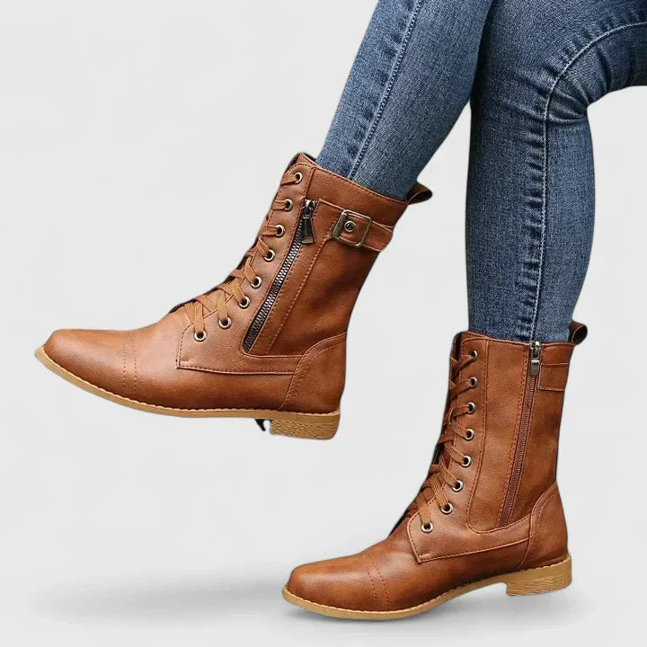 Image of Shontell | Women's Lace-Up Combat Ankle Boots