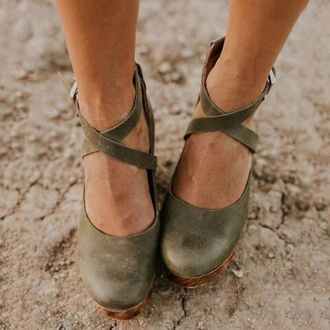 Siena Closed Toe Wedge Heels