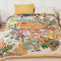 Floral Garden Cotton Jacquard Throw