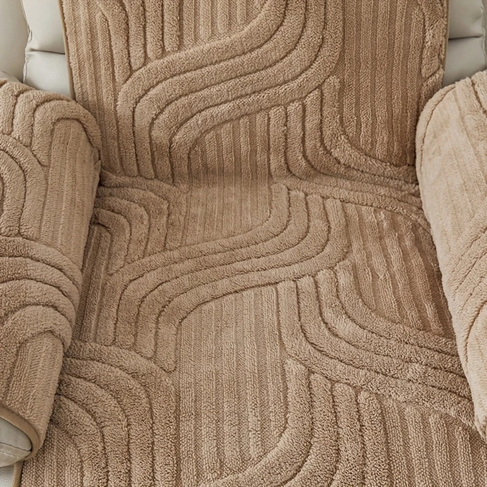 Silven Plush Thickened Anti-Slip Recliner Sofa Cover