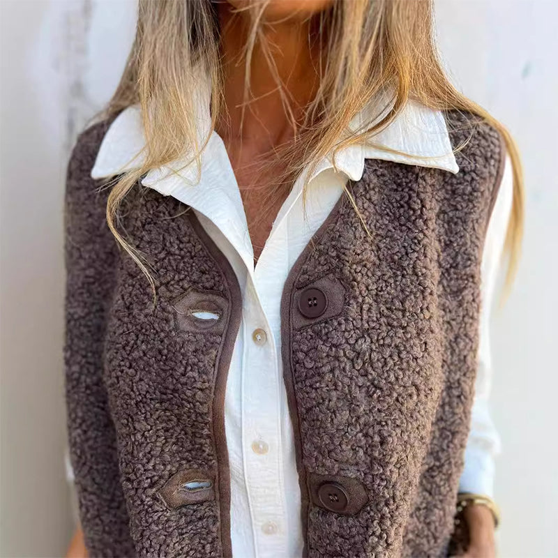 Sleeveless & Button Closure