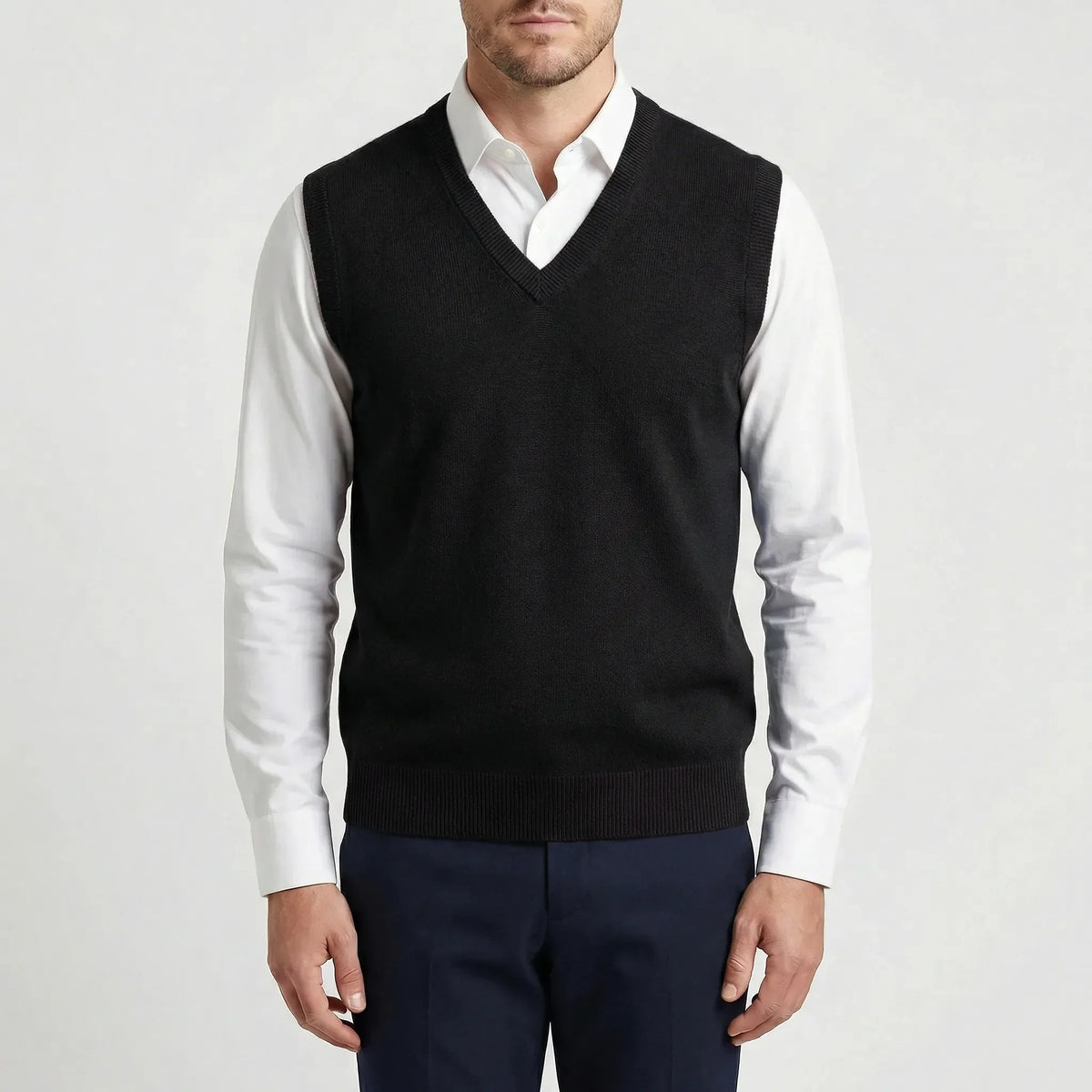 Sleeveless V-Neck Sweater Vest