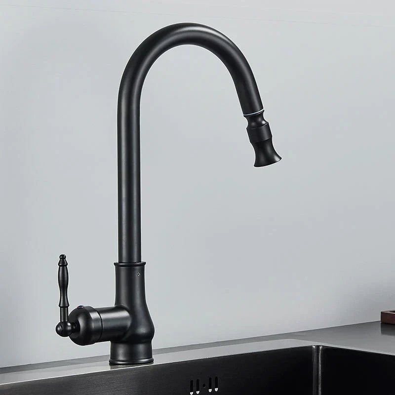 SMARTSPOUT – Kitchen faucet with pull-out function in antique bronze and touch sensor