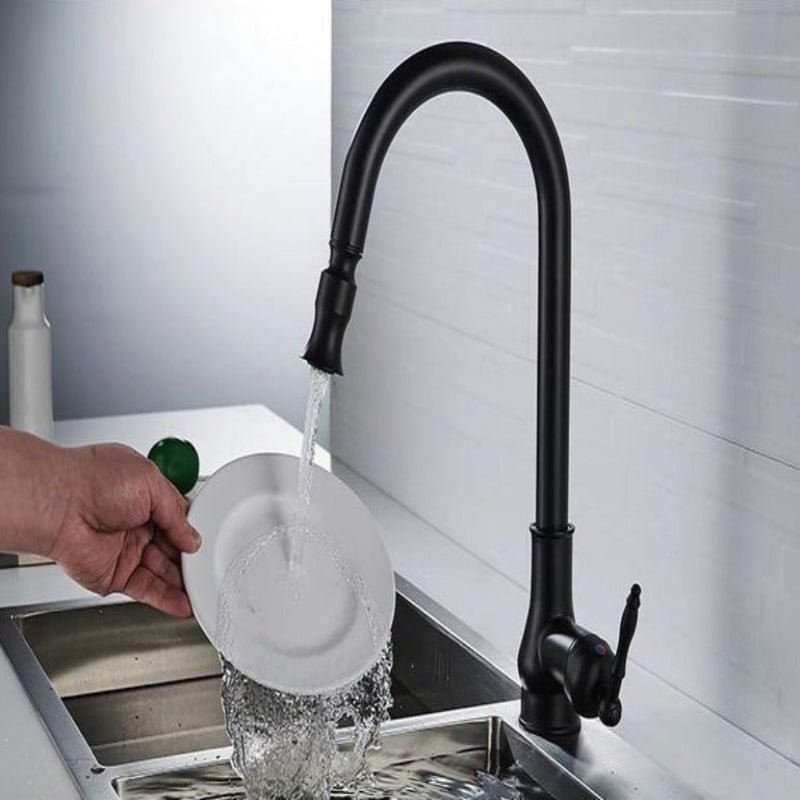 SMARTSPOUT – Kitchen faucet with pull-out function in antique bronze and touch sensor