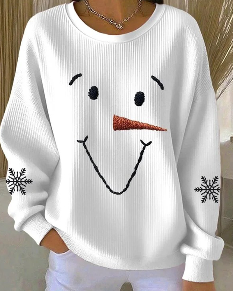 Snowman Face Sweatshirt
