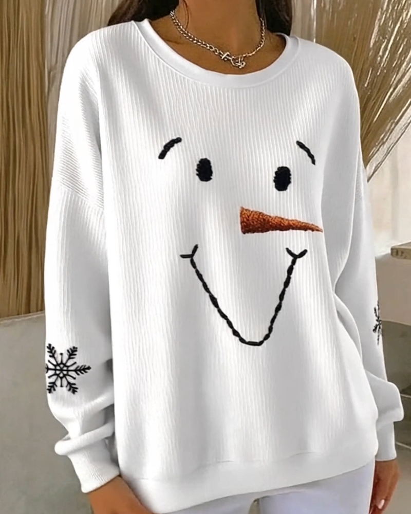Snowman Face Sweatshirt