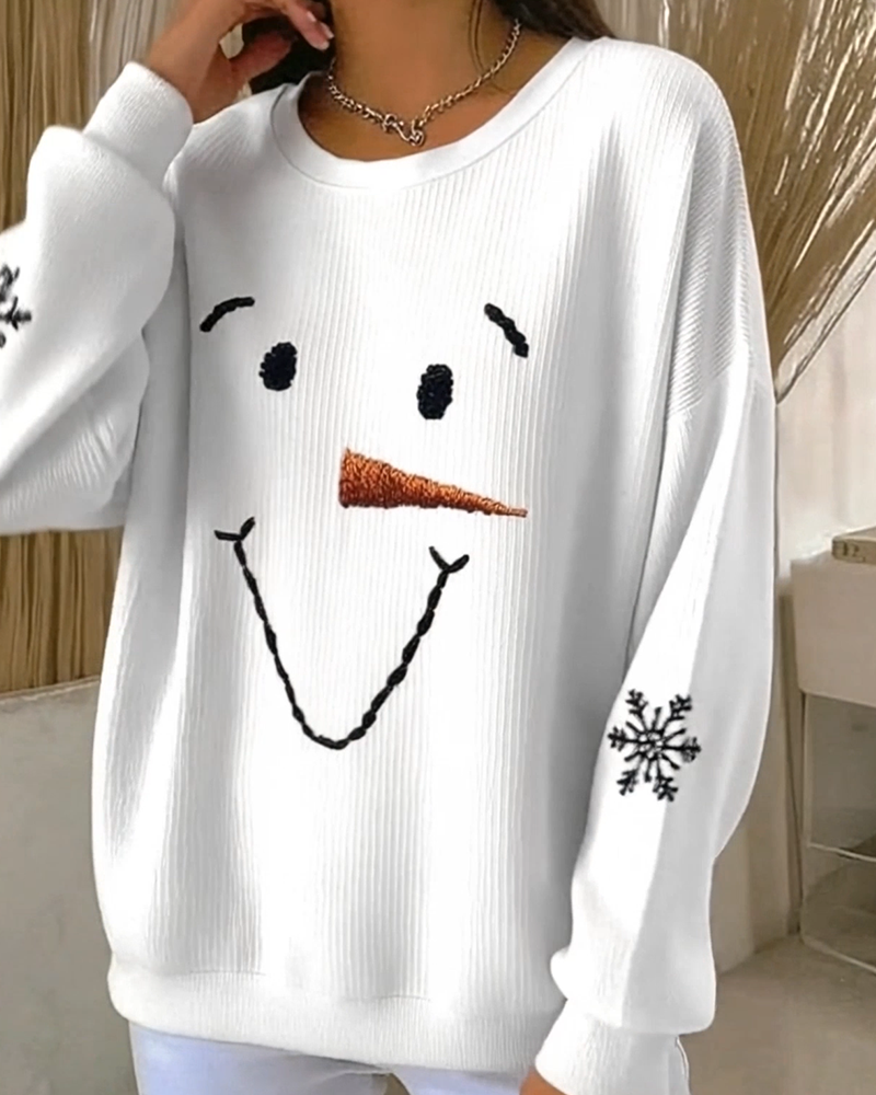 Snowman Face Sweatshirt