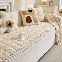 Plush Sherpa Quilted Furniture Protector for Sofas