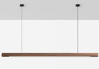 SolaraWood Adjustable Height LED Pendant Light for Dining Rooms