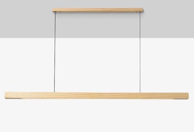 SolaraWood Adjustable Height LED Pendant Light for Dining Rooms