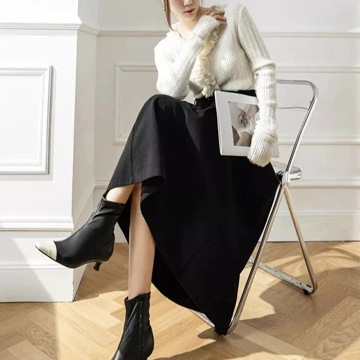 Image of Sophia | Women's High-Waisted A-Line Maxi Skirt