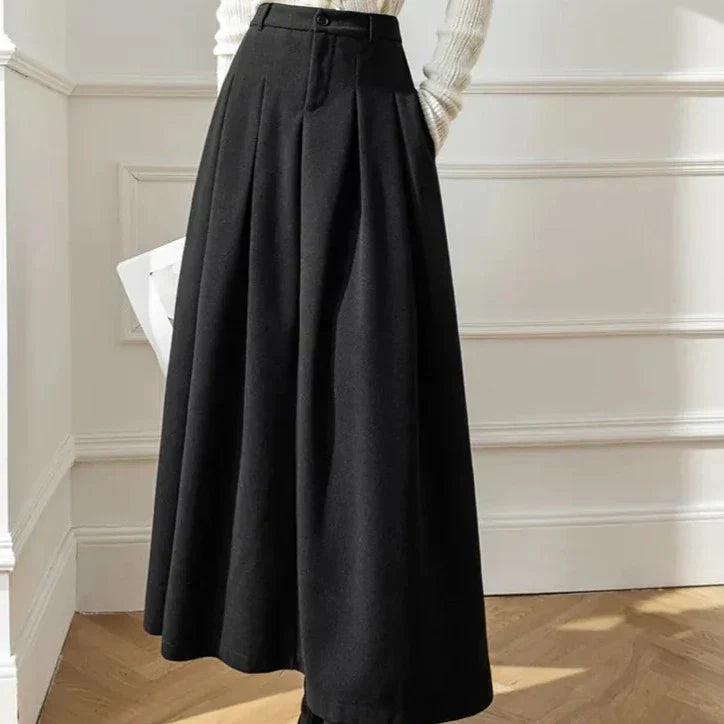 Image of Sophia | Women's High-Waisted A-Line Maxi Skirt