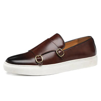 Double Buckle Loafer Style Casual Shoes