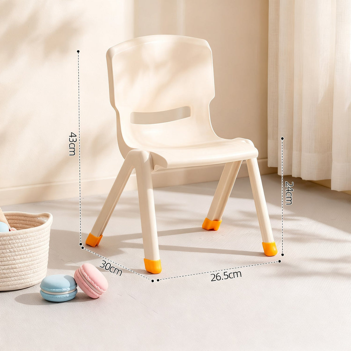 Stackable Non-Slip Children's Chair in ABS Plastic